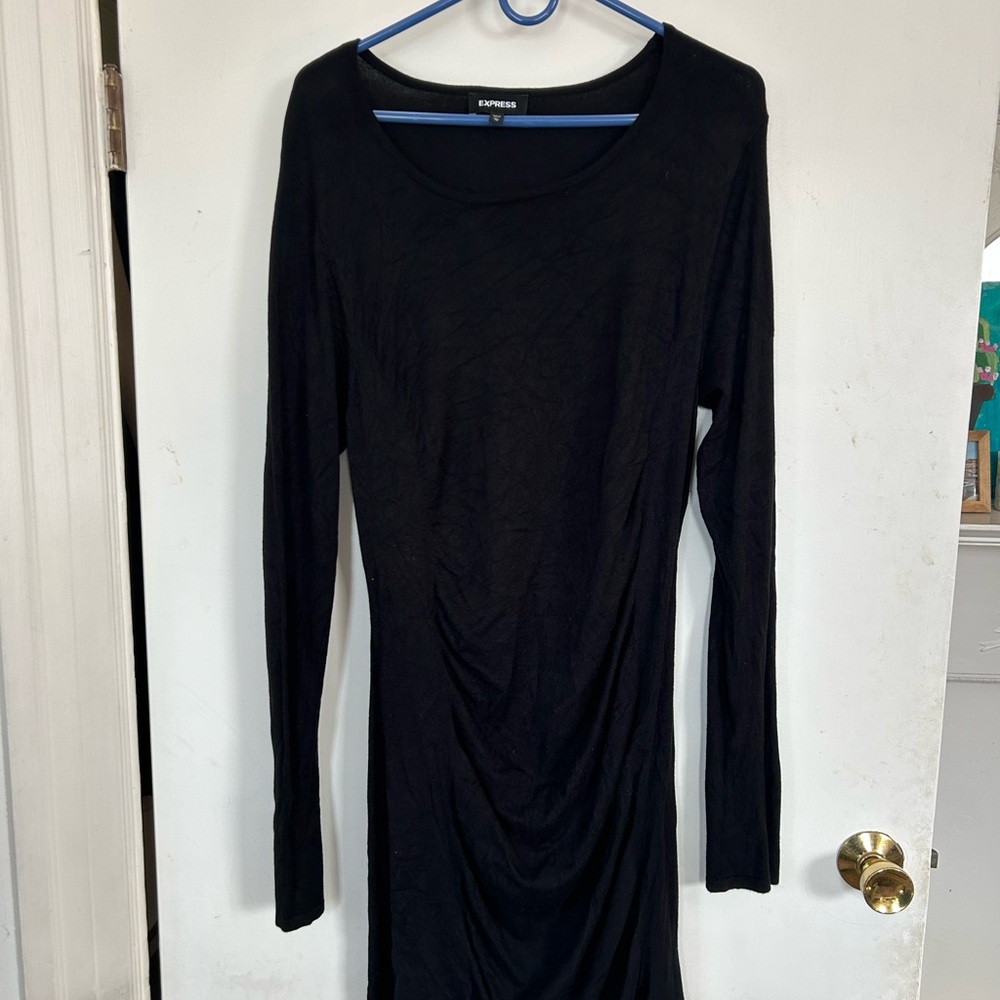 Express Black Long Sleeve Dress